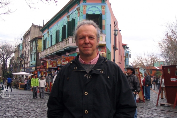 Luís Magnani no bairro La Boca, Buenos Aires<br />Foto Maria Angela Machado 