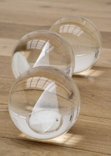 A sheet of paper on which I was about to draw, as it slipped from my table and fell to the floor, 2008
100 crystal balls, 14.9 cm each, dimensions variable overall
Courtesy Tanya Bonakdar Gallery, New York, and Lisson Gallery, London