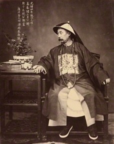 Portrait of Li Hongzhang in Tianjin, 1878, Liang Shitai (also known as See Tay) (Chinese, active in Hong Kong, Shanghai, and Tianjin, 1870s–1880s), albumen silver print. The Getty Research Institute, 2006.R.1.4 