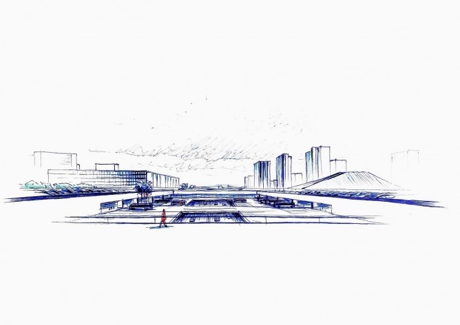 Plataforma Rodoviária de Brasília, 1956-1960. Arquiteto Lúcio Costa