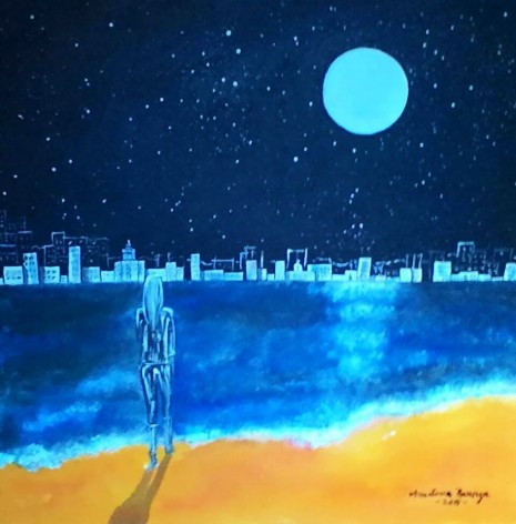 Céu e praia