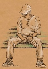 Homem de boné, Jardins do Museu da República, Rio de Janeiro