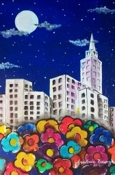 Céu e flores