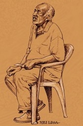 Homem segurando bilhete, Lapa, Centro, Rio de Janeiro