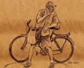 Ciclista com celular, Aterro do Flamengo, Rio de Janeiro