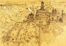 Dessin Louis Bonnier © IFA / Centre d'archives d'architecture du XXe siècle