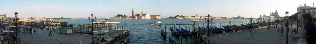 Vista panorâmica do Bacino di San Marco, com a ilha da Giudecca ao fundo. Foto Abilio Guerra