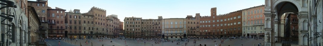 Piazza del Campo, Siena, Itália. Fotos Michel Gorski. Fotomontagem Victor Hugo Mori