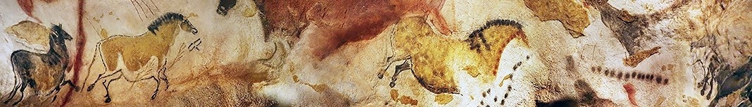 Gruta replicada de Lascaux II. Fotomontagem Victor Hugo Mori, 2019