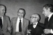 Félix Candela, Josep Lluís Sert y Antonio Bonet. Santiago de Compostela (1975) [Archivo de Miguel Ángel Baldellou]