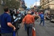 Imprensa trabalhando nas imediações do Sindicato de Metalúrgicos do ABC, São Bernardo do Campo<br />Foto Abilio Guerra 