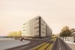 Concurso Anexo da Biblioteca Nacional, perspectiva, Rio de Janeiro, 2º lugar, arquitetos Eduardo de Almeida, Helena Ayoub, Cesar Shundi Iwamizu<br />Imagem divulgação 