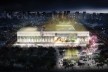 Complexo Esportivo e Cultural Clube Atlético Paranaense, tomada aérea frontal, Curitiba. Arquiteto Carlos Arcos<br />Imagem divulgação 