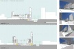 Projeto: Reordenação Urbana do Eixo Ferroviário – São Cristóvão. Corte D-D, Corte E-E e perspectivas