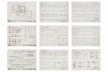 Exposição Território de Contato, Marcos Acayaba, painel com desenho executivo de residências (parte 2)<br />Painel de Estudio Campo 