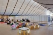 Sarah Brasília Lago Norte, ginásio de fisioterapia, Brasília DF<br />Foto Nelson Kon  [LIMA, João Filgueiras (Lelé). "Arquitetura - uma experiência na área da saúde"]