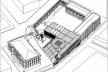 4. Multipalco Theatro São Pedro, axonométrica, Porto Alegre RS, 1996 (33)<br />Edson Mahfuz  [Edson Mahfuz]