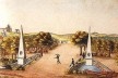 Passeio Público do Rio de Janeiro, cerca 1817-1818, Franz Josef Fruhbeck [Iconografia do Rio de Janeiro (1530–1890), vol II, p 7]