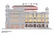 Projeto de "intervenção artística provisória" no edifício REC Cultural, Avenida Rio Branco 23, Bairro do Recife, Recife PE, 15 fev. 2024. Arquiteto José Bernardino Pereira dos Santos Filho<br />Imagem do projeto  [Processo em tramitação no Iphan]