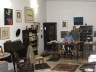 Alexandre Altberg e sua companheira Odete no ateliê em Marília, jun. 2004 [Arquivo Pedro Moreira, Berlim]