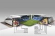 Arena Pantanal, corte perspectivado, Cuiabá MT. Arquiteto Sergio Coelho [GCP Arquitetos]
