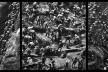 “O inferno de Bosch segundo Sebastião Salgado”, tríptico 2, fragmentos da exposição fotográfica “Gold – Mina de Ouro Serra Pelada”<br />Fotomontagem de Abilio Guerra 