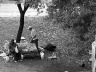 Moradores de rua em área pública no entorno no Centro Municipal de Cultura e Lazer Lupicínio Rodrigues, Porto Alegre<br />Foto Marilice Costi 