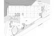Centro de Referência em Empreendedorismo do Sebrae-MG, planta pavimento térreo, 2º lugar. Arquiteto Francisco Spadoni, 2008<br />Desenho escritório 