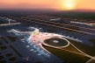 Foster and Partners Architects, Aeropuerto internacional de la Ciudad de Mexico, 2014. Maqueta digital<br />Imagen divulgación  [fosterandpartners.com]