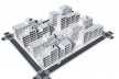 Perspectiva geral. Concurso Habitação para Todos. CDHU. Edifícios de 6/7 pavimentos - 2º Lugar. <br />Autores do projeto  [equipe premiada]
