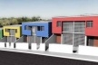 Vista frontal das casacopladas<br />Imagem do autor do projeto 