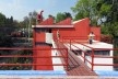 Casas-estúdio de Diego Rivera e Frida Kahlo, teto-jardim e ponte de comunicação, 1931. Arquiteto Juan O'Gorman<br />Foto Victor Hugo Mori 