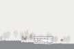 Concurso de Propostas Arquitetônicas para o futuro SESC Guarulhos, corte teatro, 8º lugar. Andrade Morettin Arquitetos<br />Desenho equipe 