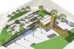 Portal da cidade – perspectiva aérea<br />Imagem do autor do projeto 