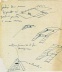 Croquis do arquivo de Lina Bo Bardi (ILBPMB). “Podia ser um zigurate com jardins suspensos ou uma estufa”. “Interno pirâmide de flores”. “Restaurante”