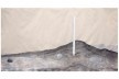 Bel Falleiros, sobre pedra e água_Sul, 2013, tinta acrílica, grafite e giz pastel sobre algodão cru<br />Divulgação 