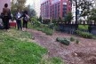 Fazenda Urbana NYU: estudantes encerrando o dia de trabalho. <br />Foto Cecilia Herzog 