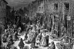 Uma rua em um bairro pobre de Londres (Dudley Street)<br />Gravura de Gustave Doré, 1872 