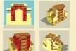 Fachadas e perspectivas - módulos centrais e das extremidades do bloco A<br />Imagem dos autores do projeto 