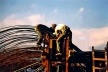 Trabalhadores durante a construção do Memorial da América Latina<br />Foto Pedro Ribeiro 