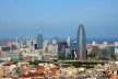 Vista aérea da Cidade de Barcelona, Espanha. Torre Agbar em destaque. Foto tirada a partir da Sagrada Família, jul. 2009<br />Foto Francisco Alves 