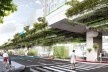 A marquise do Minhocão, perspectiva da parte inferior, São Paulo, 2016. Triptyque Architecture + Guil Blanche<br />Imagem divulgação 