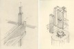 Residência Pio IX, detalhe construtivo, São Paulo SP Brasil, 1999. Arquitetos Marcelo e Marta Aflalo<br />Elaboração Marcelo Aflalo 