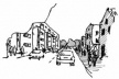 Esquema 6: O escalonamento do conjunto e o alinhamento seguindo o limite do terreno acompanham a lógica das edificações da rua<br />Imagem dos autores do projeto 