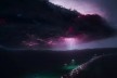 Engarrafamento causado por fuga da população devido a nuvem tóxica, filme Ruído branco, direção de Noah Baumbach, 2022<br />Foto divulgação  [Netflix]