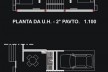 Plantas do primeiro e segundo pavimento da unidade habitacional<br />Imagem dos autores do projeto 