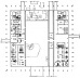 Planta do térreo do Itamaraty em que se percebe o controle dos espaços baseado na modulação 6x6m, com destaque para o Vestíbulo principal com seus 30m de vão e área de 1.620m2. Nota-se a simetria nos núcleos de circulação e serviços e nos acessos [caderno especial sobre Niemeyer na revista L'Architecture d'Aujord'Hui nº.171, 1974. s/p]