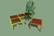 Modelo 3D - Pérgola-Mesa<br />Imagem dos autores do projeto 