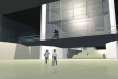 Praça rebaixada como espaço de encontro<br />Imagem dos autores do projeto 