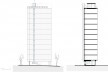 Subsolanus, elevação frontal e corte transversal, Cidade do México, 2015-2016. Arquitetos Anna Juni, Enk te Winkel e Gustavo Delonero (Vão Arquitetura) + Marina Canhadas<br />Imagem divulgação 